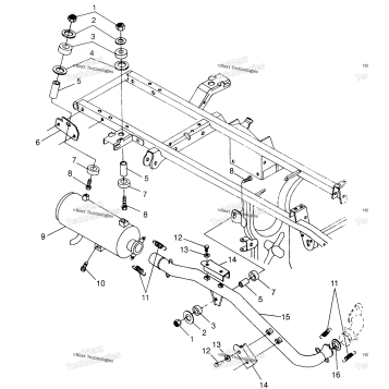 EXHAUST SYSTEM SPORTSMAN 500 W97CH50A