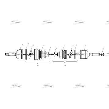 DRIVE SHAFT A01CD50FB
