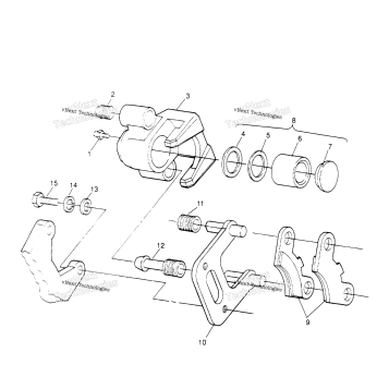 FRONT BRAKE ASSEMBLY SCRAMBLER