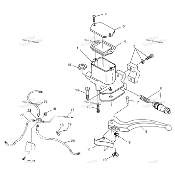CONTROLSMASTER CYLINDER/BRAKE LINE SCRAMBLER 400