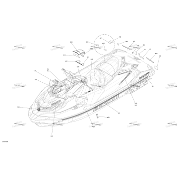 DECALS - GTX ENGINE 1500 HO ACE PACKAGE LTD
