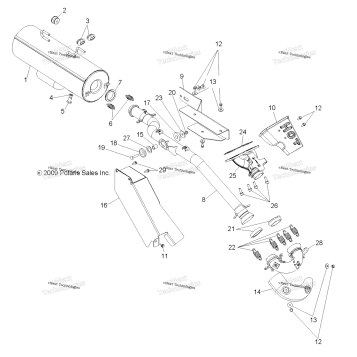 ENGINE, EXHAUST ALL OPTIONS