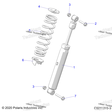 SUSPENSION, SHOCK, REAR
