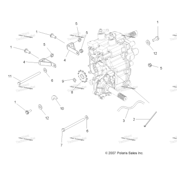 DRIVE TRAIN, MAIN GEARCASE MOUNTING