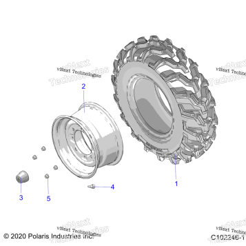 WHEELS, FRONT TIRE A23S6E57F1