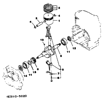 CRANKSHAFT - PISTON (YP20G)