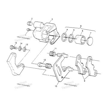 FRONT BRAKE ASSEMBLY 4X4 400L