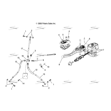 CONTROLS MASTER CYLINDER/BRAKE LINE /AB