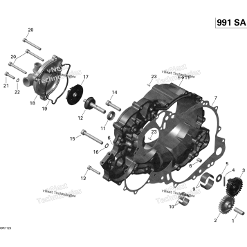 CLUTCH COVER AND WATER PUMP