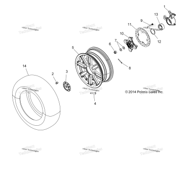 WHEELS, FRONT & HUB