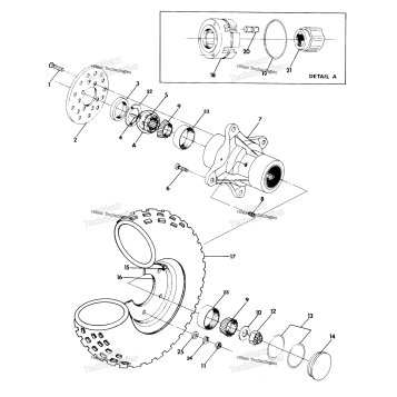 FRONT WHEEL ASSEMBLY 350 4X4 UPDATE