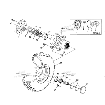 FRONT WHEEL ASSEMBLY SPORTSMAN 4X4
