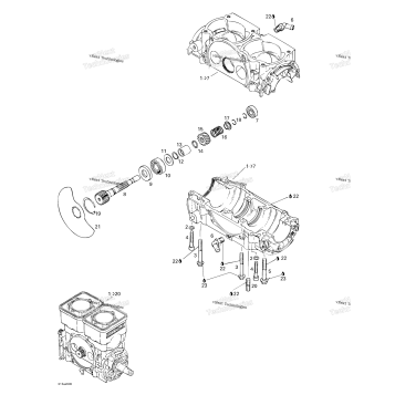CRANKCASE, ROTARY VALVE