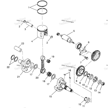 PISTON & CRANKSHAFT XPLORER 400L