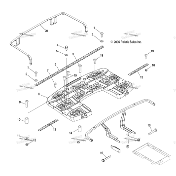 RACK MOUNTING, REAR /AT/AX/AY/AZ