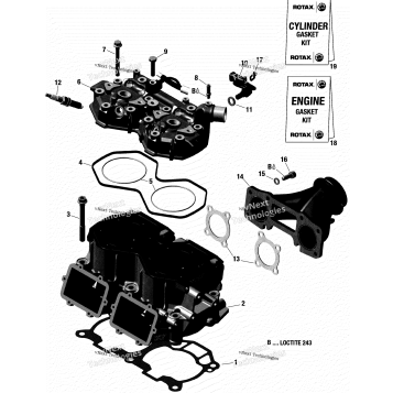 CYLINDER AND CYLINDER HEAD - 598 RS