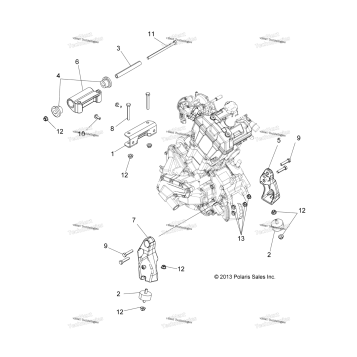 ENGINE, MOUNTING & LONG BLOCK