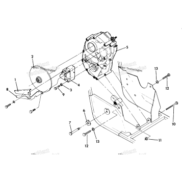 RIGHT HAND GEARCASE & BRAKE MOUNTING UPDATED 5/90