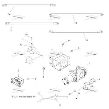 OPTIONS, WINCH A12ZN8EAD/EAT (49ATVWINCH12SP800)