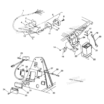 ELECTRICAL/TAILLIGHT ASSEMBLY 4X4 250