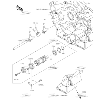 GEAR CHANGE DRUM/SHIFT FORK(S)
