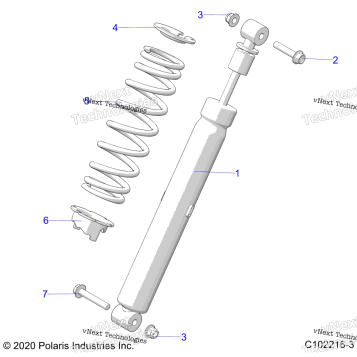 SUSPENSION, SHOCK, REAR