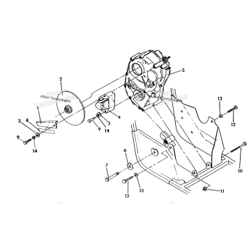 RH GEARCASE/BRAKE MOUNTING 250 4X6