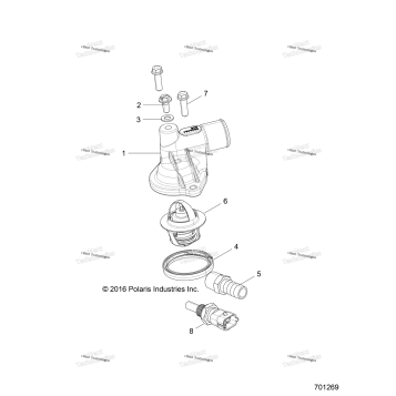 ENGINE, THERMOSTAT AND COVER
