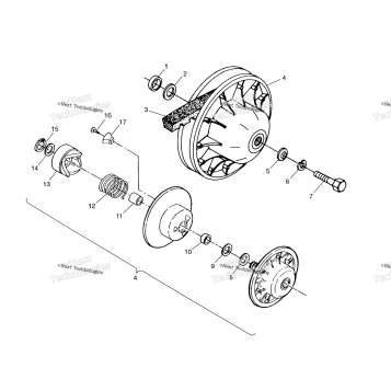 DRIVEN CLUTCH XPRESS 300 W97CA28C & XPRESS 400L