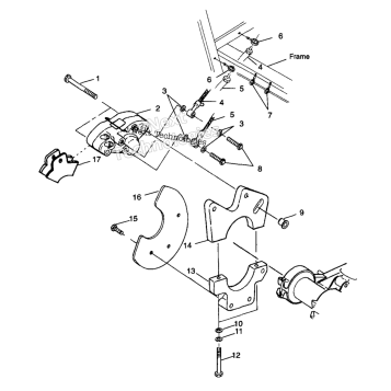 REAR CALIPER MOUNTING SCRAMBLER 400