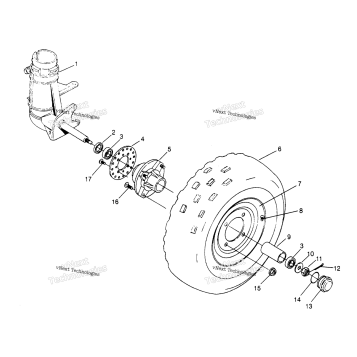 FRONT WHEEL ASSEMBLY TRAIL BOSS