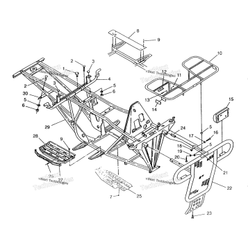 BUMPER/RACK MOUNTING 6X6 400L, SWEDISH & NORWEGIAN N948740