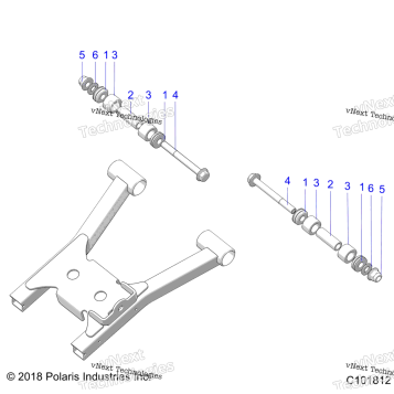 SUSPENSION, REAR AARM MOUNTING & BUSHINGS A19SDE57F1/SDA57F1 (C101812]