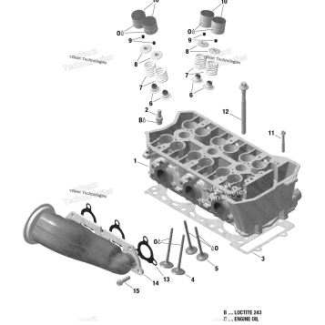 CYLINDER HEAD AND EXHAUST MANIFOLD 900 HO