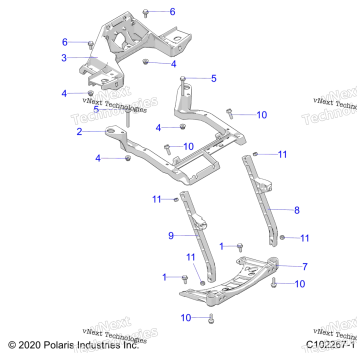 BODY, FRONT RACK SUPPORT