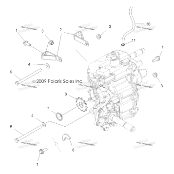 DRIVE TRAIN, MAIN GEARCASE MOUNTING