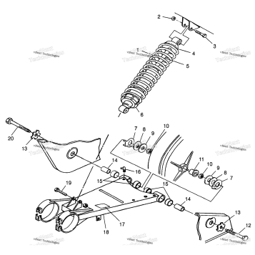 SWING ARM/SHOCK MOUNTING BIG BOSS 6X6 400L