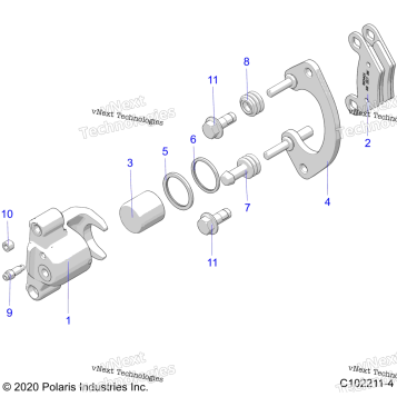 BRAKES, REAR CALIPER