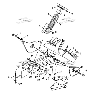 SWING ARM/SHOCK MOUNTING SPORT 400L