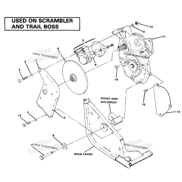 RIGHT HAND GEARCASE & BRAKE MOUNTING