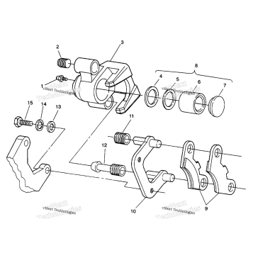 FRONT BRAKE ASSEMBLY TRAIL BOSS