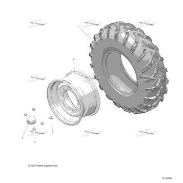 WHEELS, FRONT TIRE