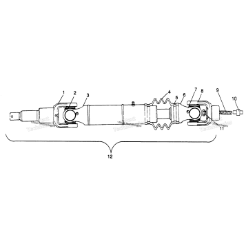 REAR DRIVE SHAFT SPORTSMAN 500 & SWEDISH SPORTSMAN 500 S969244