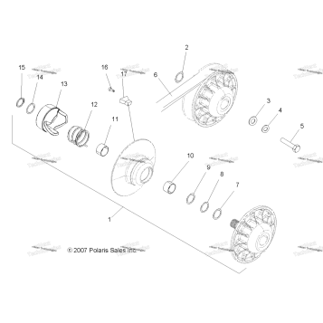 DRIVE TRAIN, SECONDARY CLUTCH