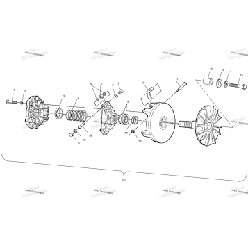 DRIVE CLUTCH A02BA25CA/CB/CD