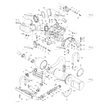 ENGINE SUPPORT AND MUFFLER