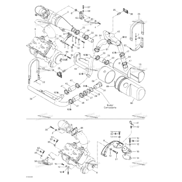 ENGINE SUPPORT AND MUFFLER