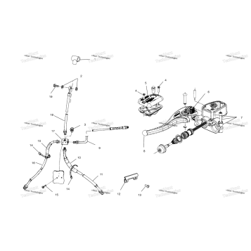 CONTROLS MASTER CYLINDER/BRAKE LINE