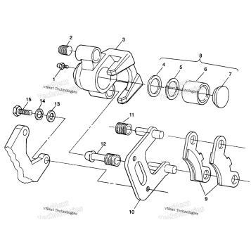 FRONT BRAKE ASSEMBLY 4X4 350L