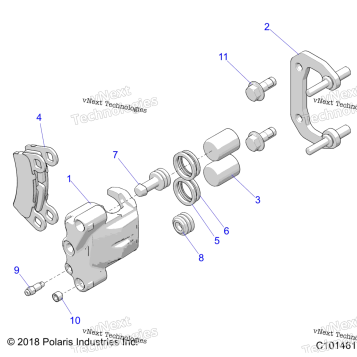 BRAKES, REAR CALIPER